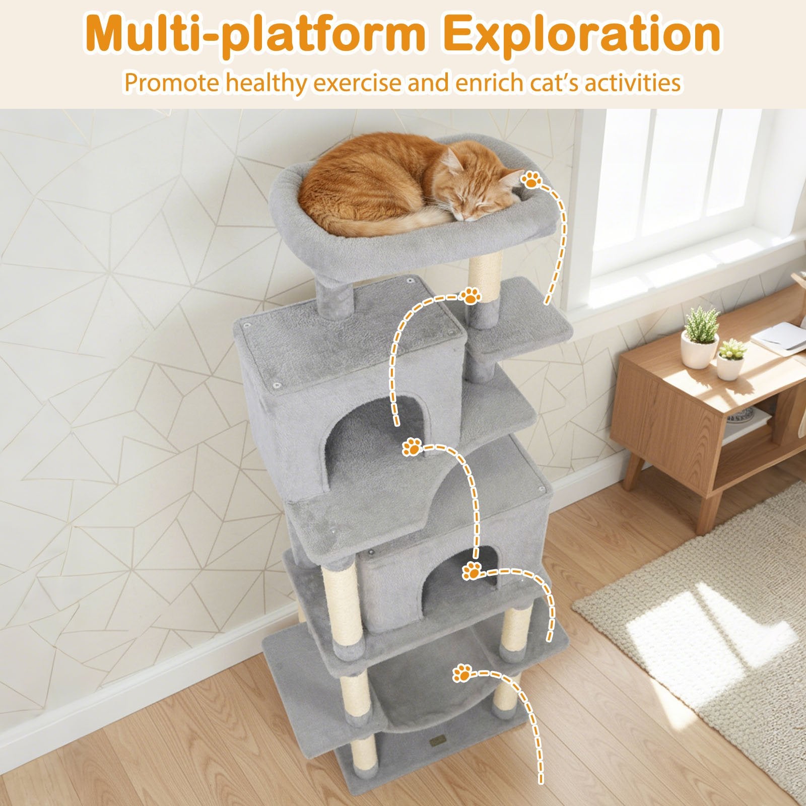 Large Cat Tree for Indoor Cats 70