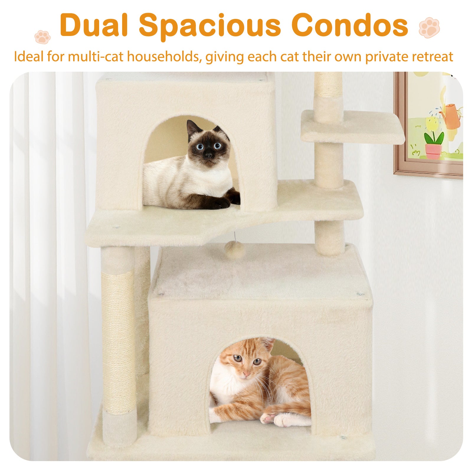 Large Cat Tree for Indoor Cats 70