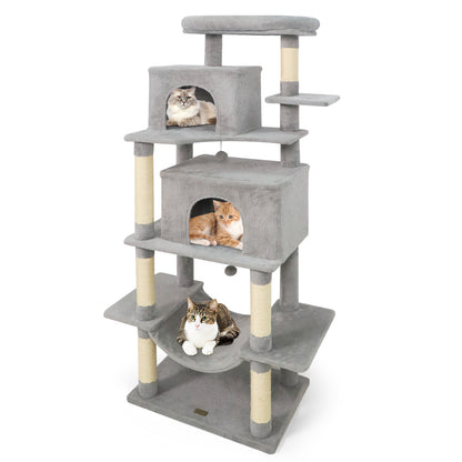 Large Cat Tree for Indoor Cats 70" Tall Cat Tower, Light Gray Cat Trees Condos & Scratchers Light Gray at Gallery Canada