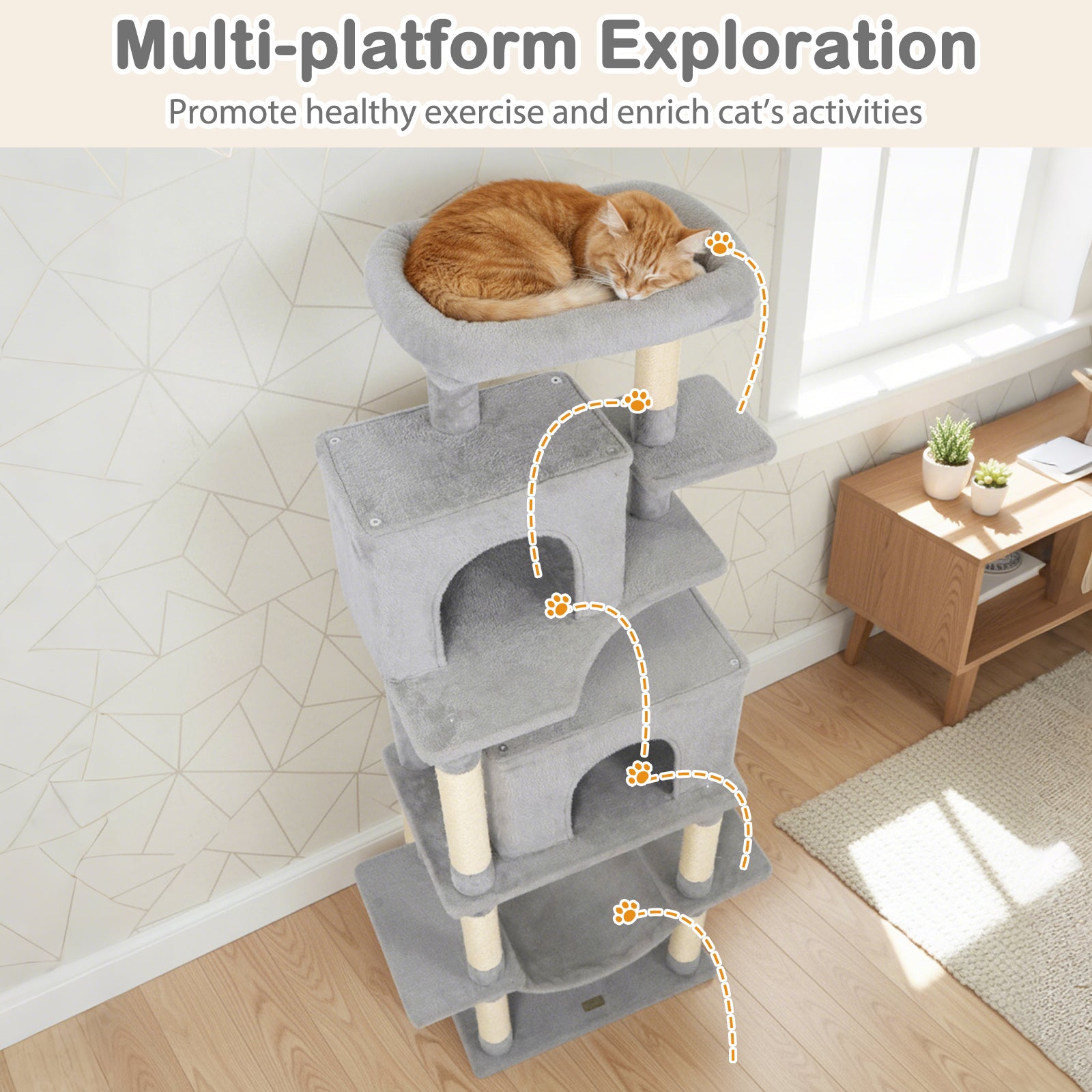 Large Cat Tree for Indoor Cats 70