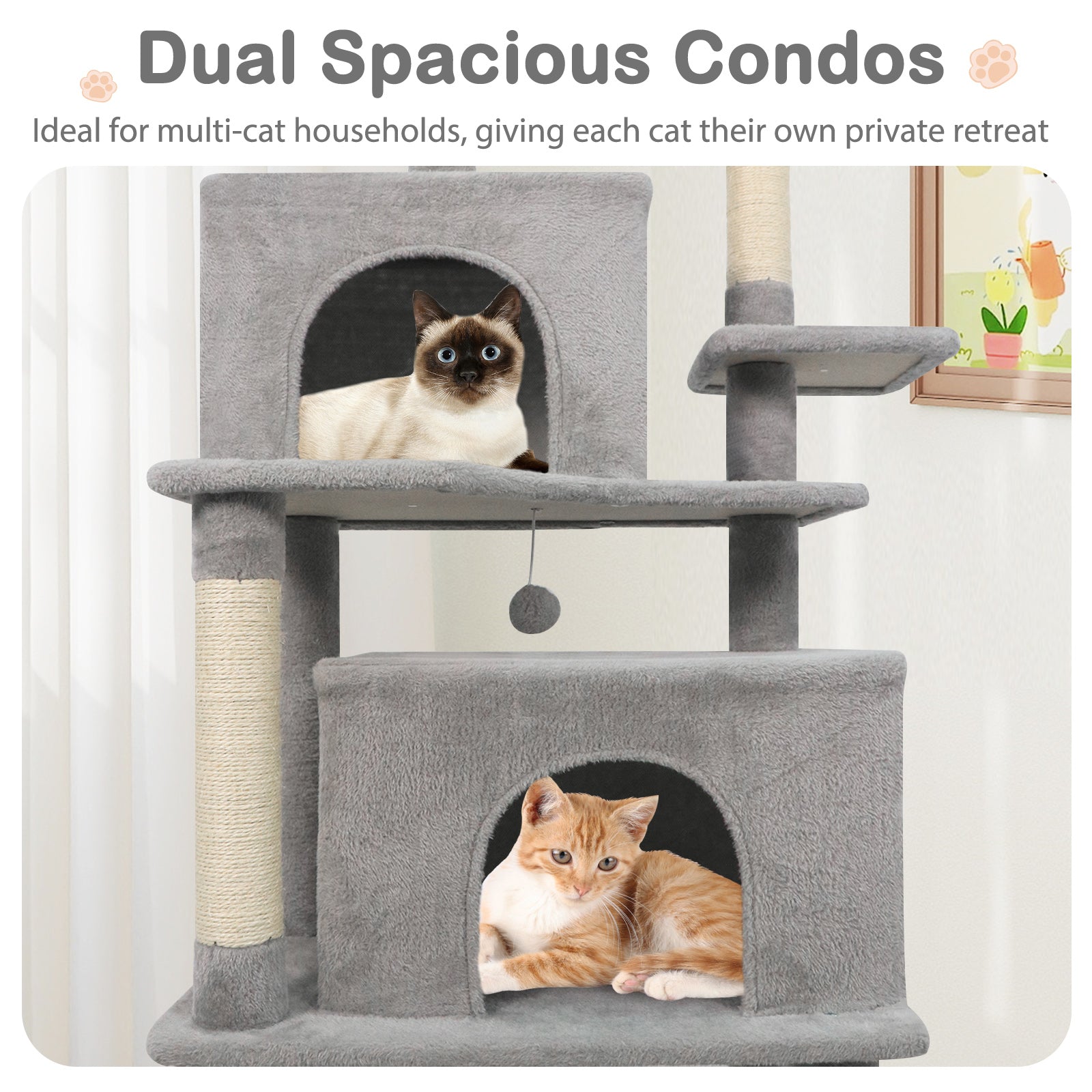 Large Cat Tree for Indoor Cats 70