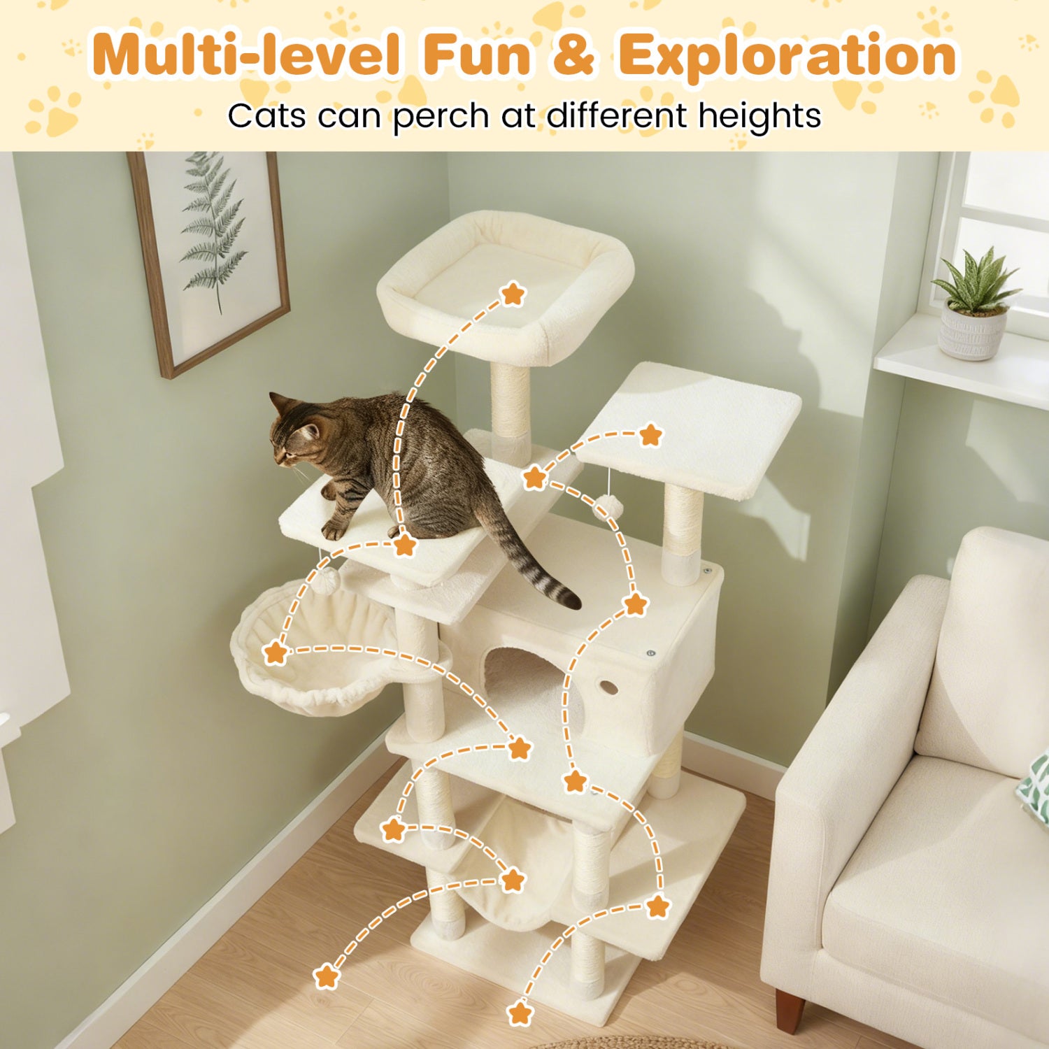 Large Cat Tree for Indoor Cats 63