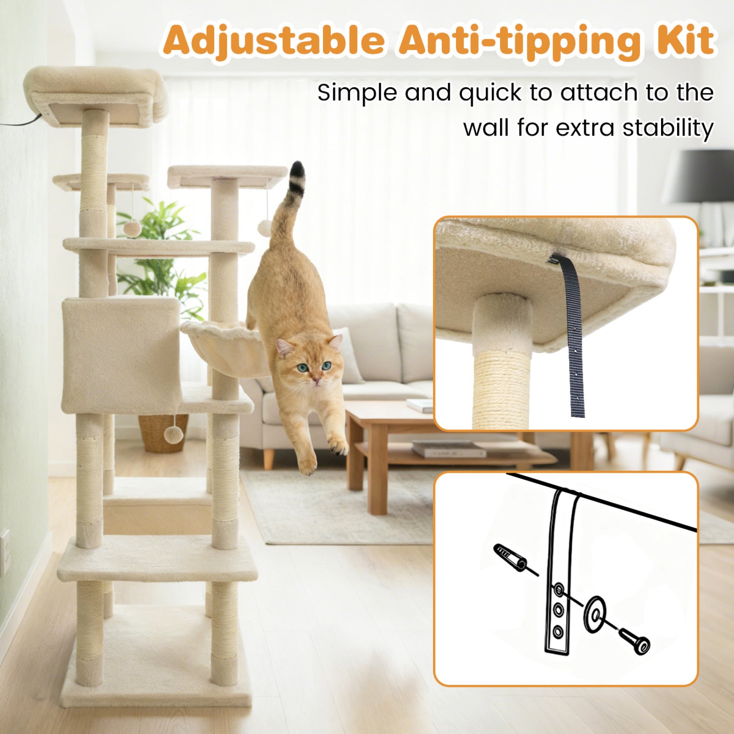 Large Cat Tree for Indoor Cats 63