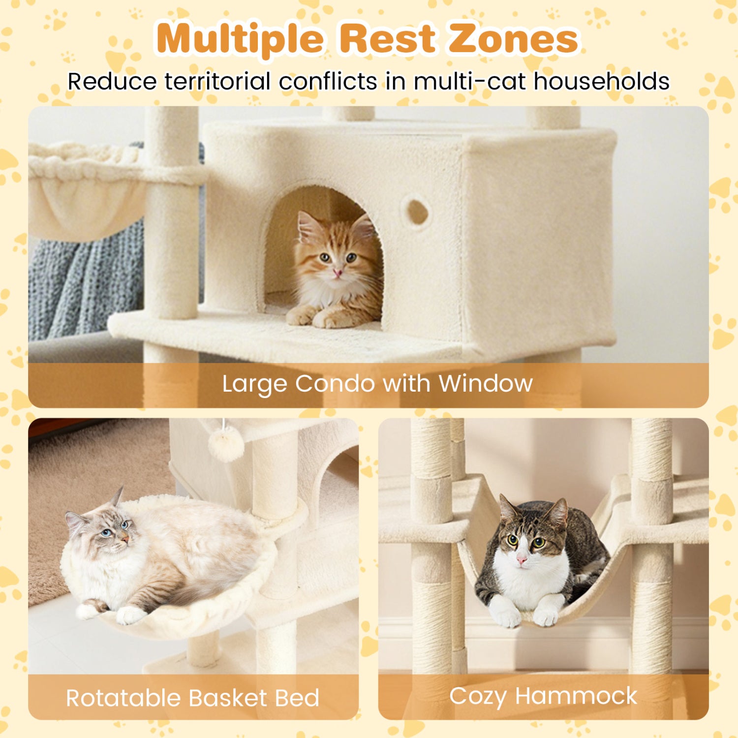 Large Cat Tree for Indoor Cats 63