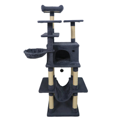 Large Cat Tree for Indoor Cats 63" Tall Cat Tower, Dark Gray Cat Trees Condos & Scratchers at Gallery Canada