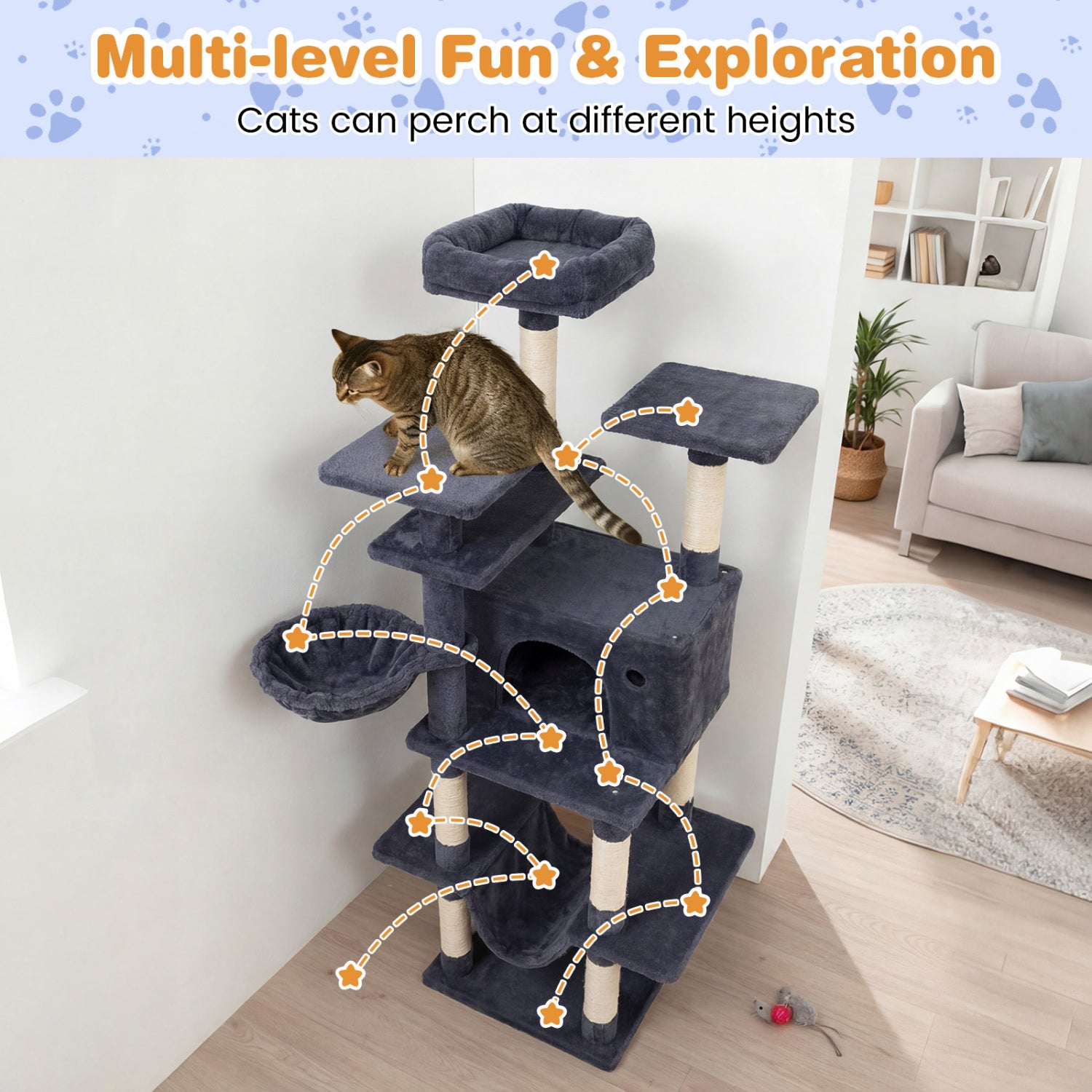 Large Cat Tree for Indoor Cats 63