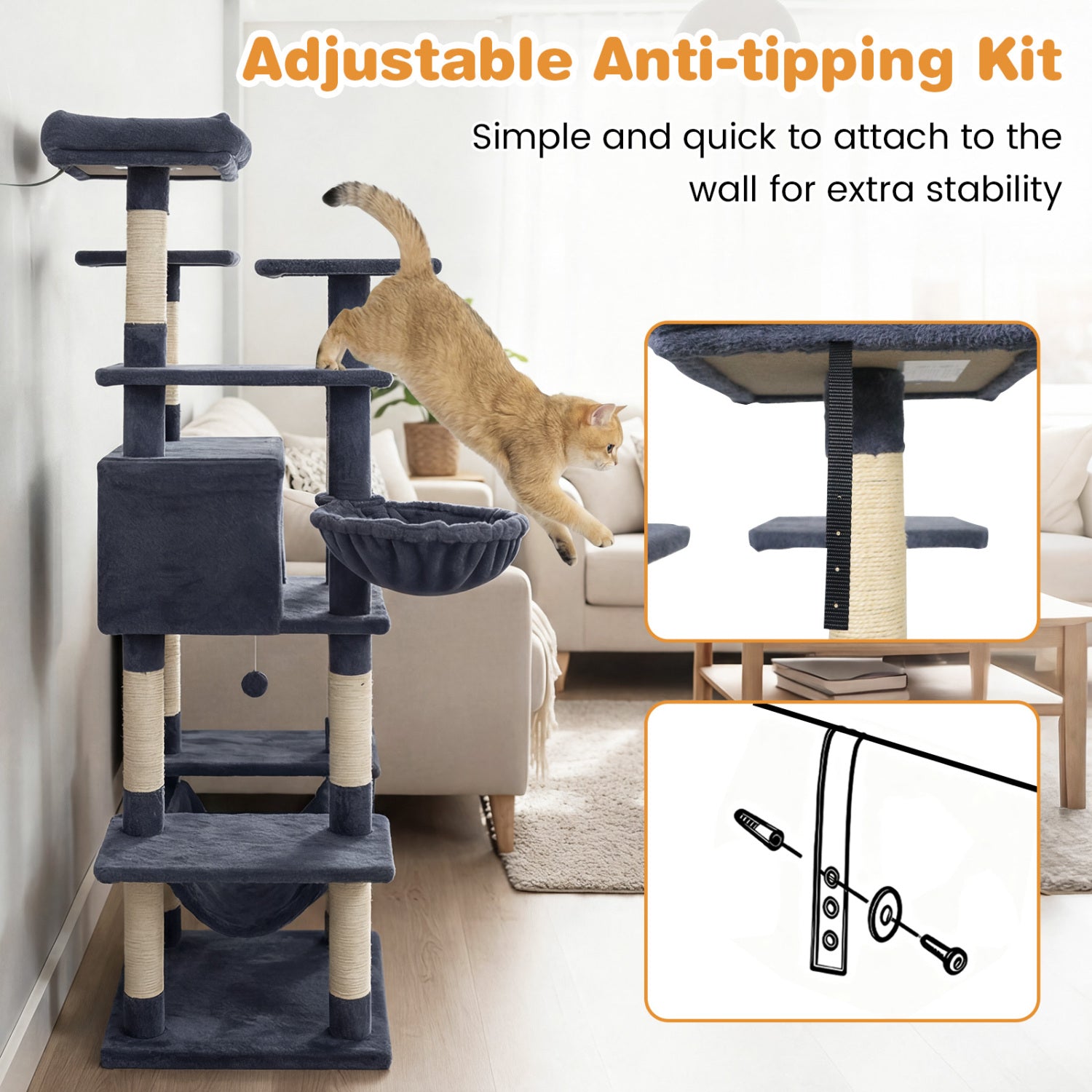 Large Cat Tree for Indoor Cats 63