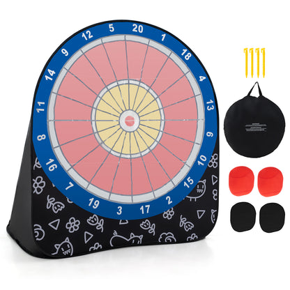 Large Dart Board, 4 Kick Balls, Black Lawn Games at Gallery Canada