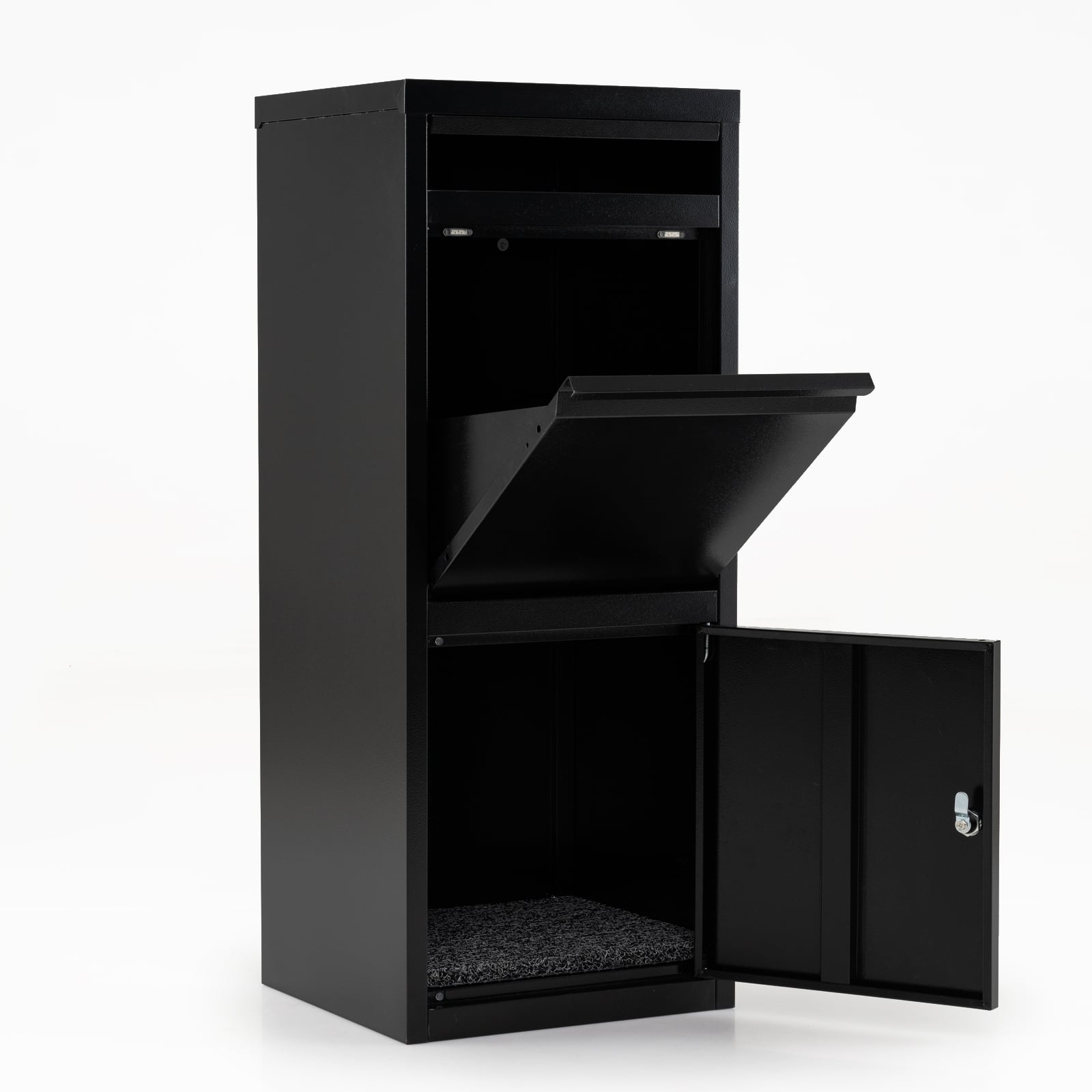Large Galvanized Package Delivery Box, Anti-Theft Design, Black Sheds & Outdoor Storage Black at Gallery Canada