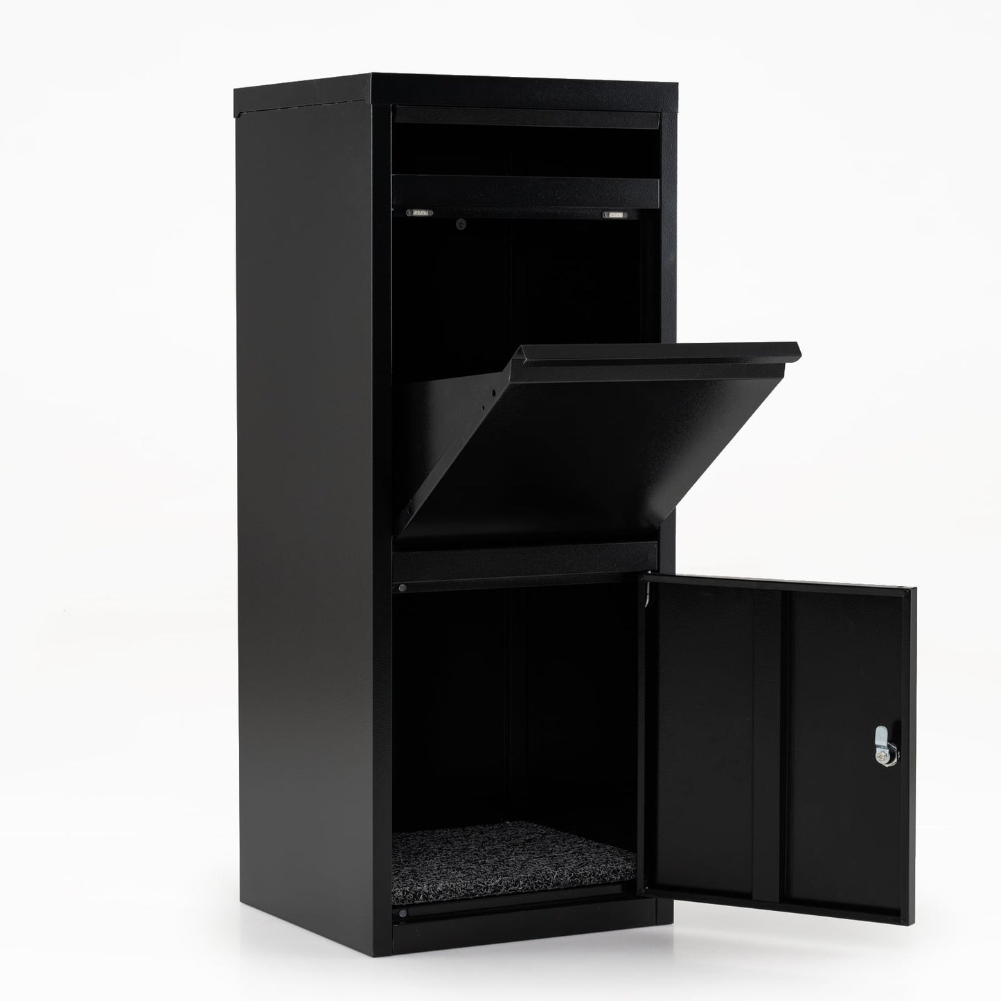 Large Galvanized Package Delivery Box, Anti-Theft Design, Black Sheds & Outdoor Storage Black at Gallery Canada