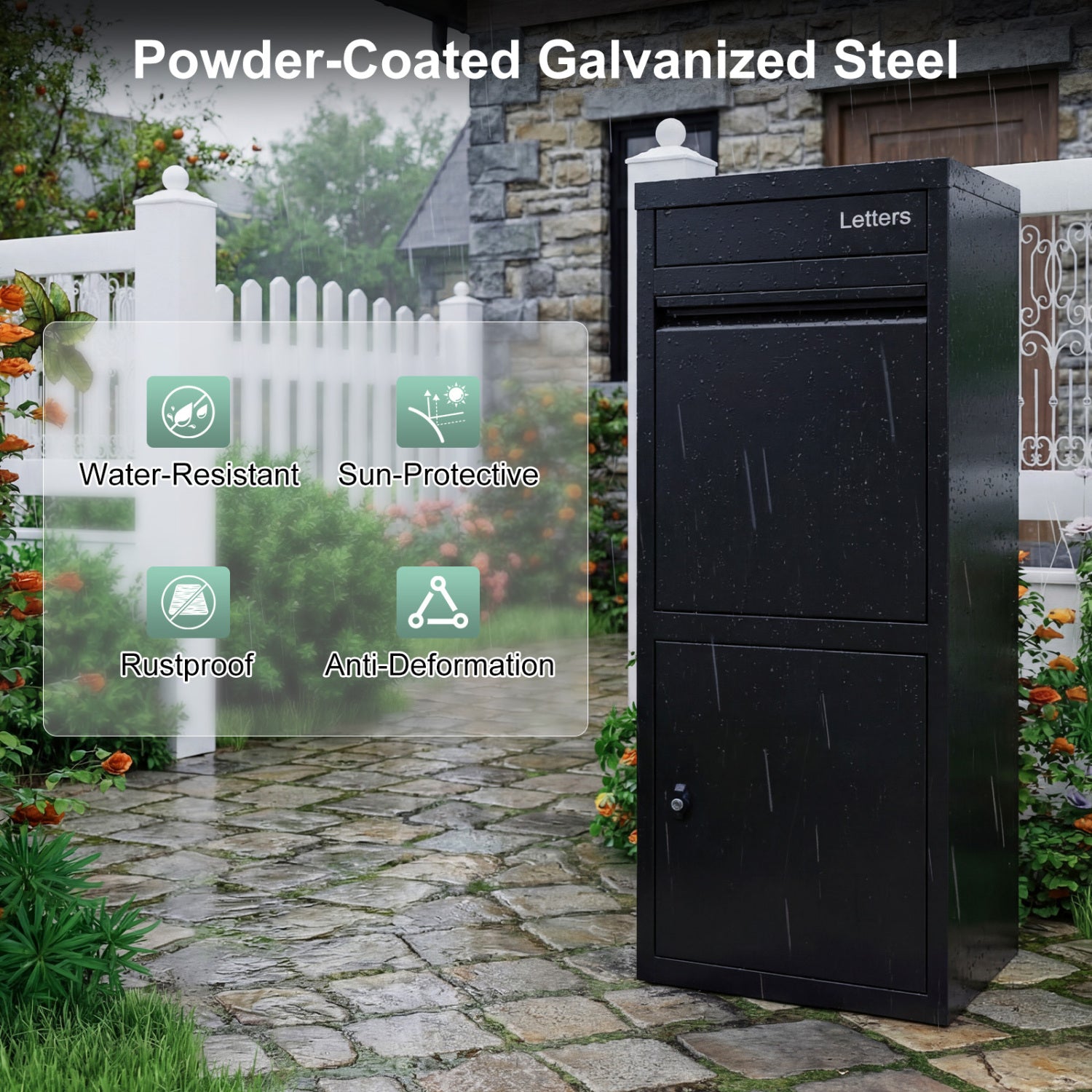 Large Galvanized Package Delivery Box, Anti-Theft Design, Black Sheds & Outdoor Storage at Gallery Canada