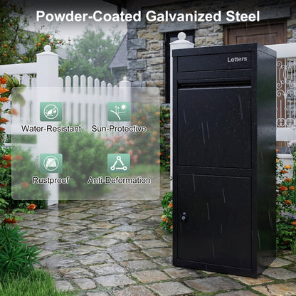 Large Galvanized Package Delivery Box, Anti-Theft Design, Black Sheds & Outdoor Storage at Gallery Canada