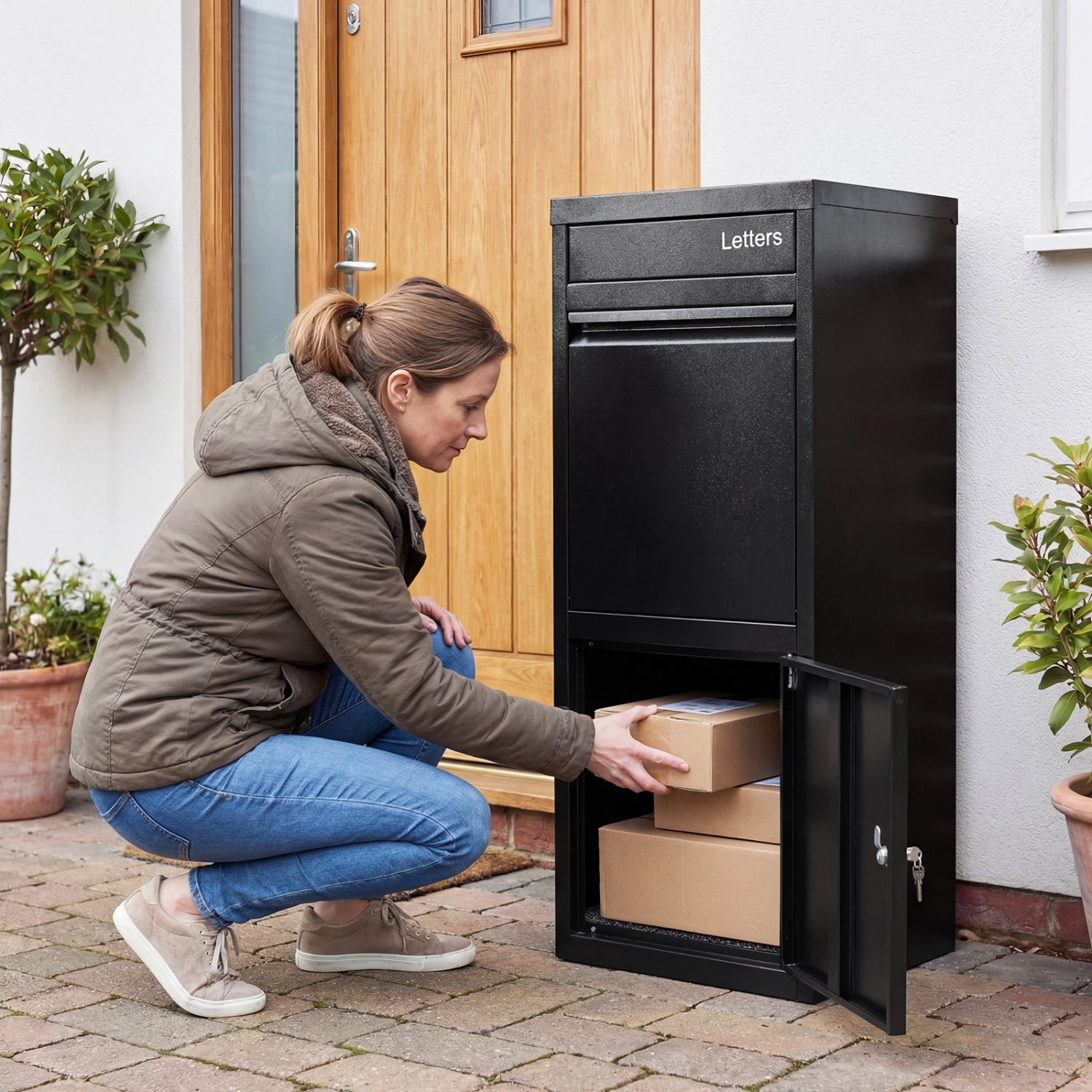 Large Galvanized Package Delivery Box, Anti-Theft Design, Black Sheds & Outdoor Storage at Gallery Canada