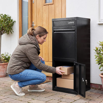 Large Galvanized Package Delivery Box, Anti-Theft Design, Black Sheds & Outdoor Storage at Gallery Canada
