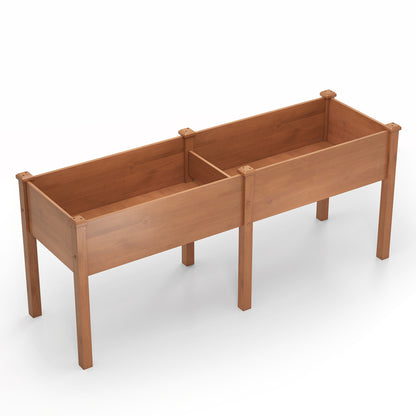 Large Raised Garden Bed, With Drainage Holes, 6 Supporting Legs, Brown Raised Garden Beds at Gallery Canada