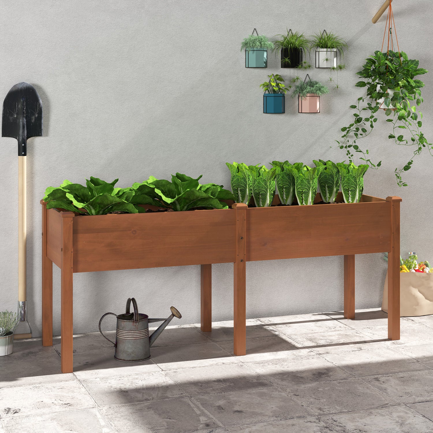 Large Raised Garden Bed, With Drainage Holes, 6 Supporting Legs, Brown Raised Garden Beds at Gallery Canada