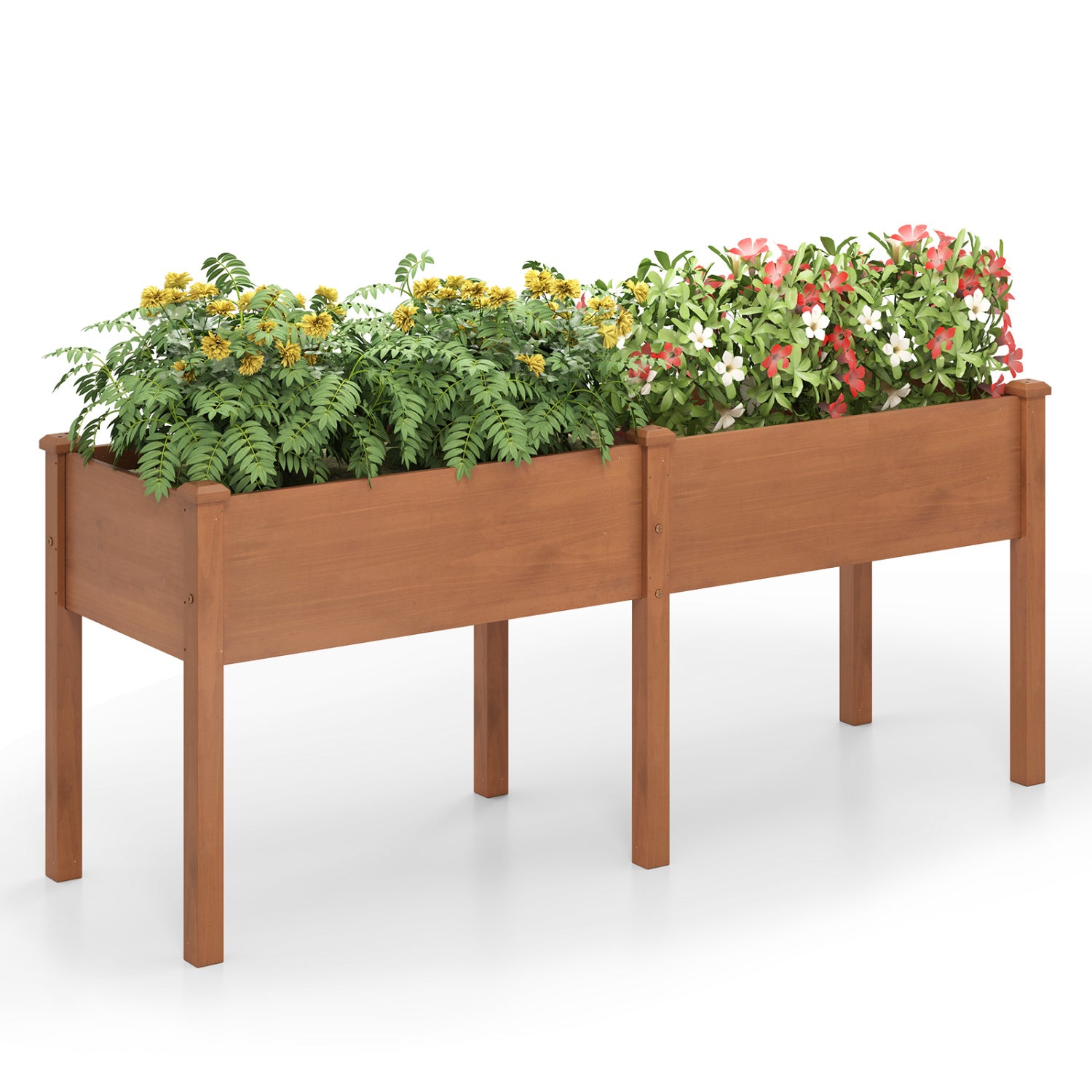Large Raised Garden Bed, With Drainage Holes, 6 Supporting Legs, Brown Raised Garden Beds at Gallery Canada