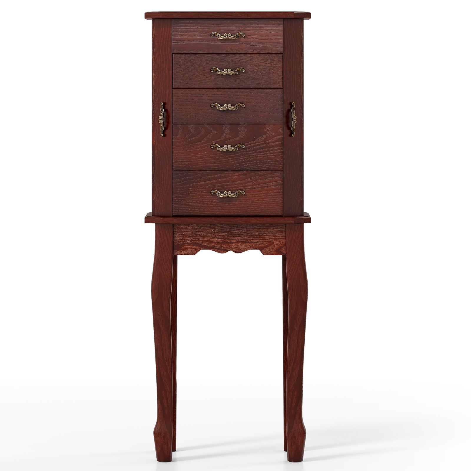 Large Jewelry Cabinet, 5 Drawers, Brown Jewelry Armoires at Gallery Canada