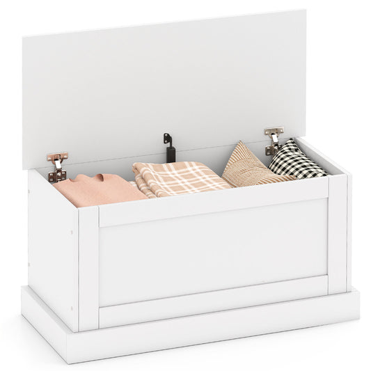 Large Storage Chest, Safety Metal Hinge, Off White