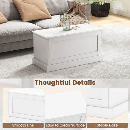 Large Storage Chest with Safety Metal Hinge-off white, Off White Shoe Racks & Storage Benches at Gallery Canada