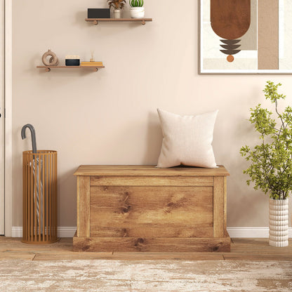Large Storage Chest with Safety Metal Hinge, Natural Shoe Racks & Storage Benches at Gallery Canada