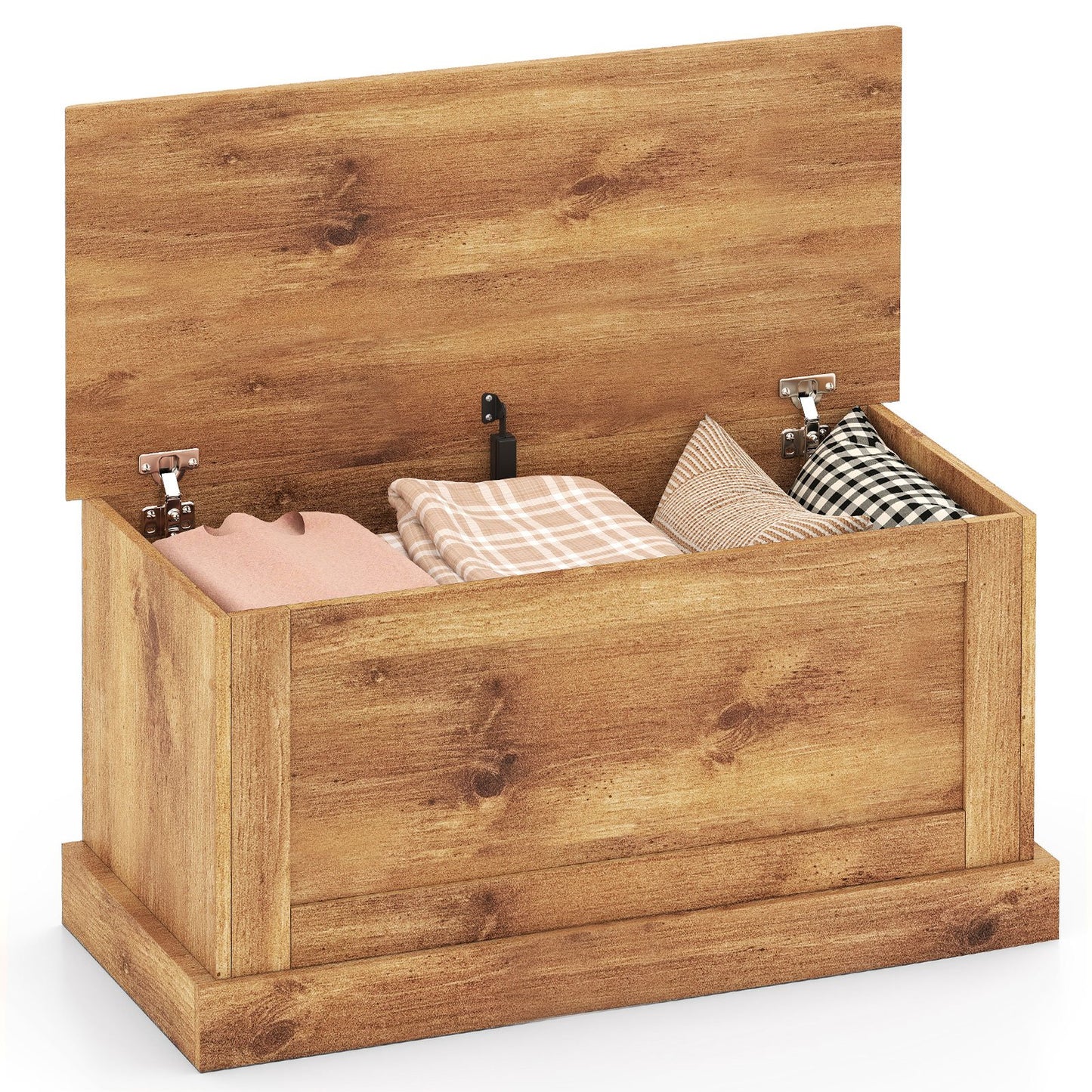 Large Storage Chest with Safety Metal Hinge, Natural Shoe Racks & Storage Benches Natural at Gallery Canada