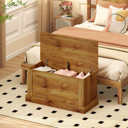 Large Storage Chest, Natural, Metal Hinge Shoe Racks & Storage Benches at Gallery Canada