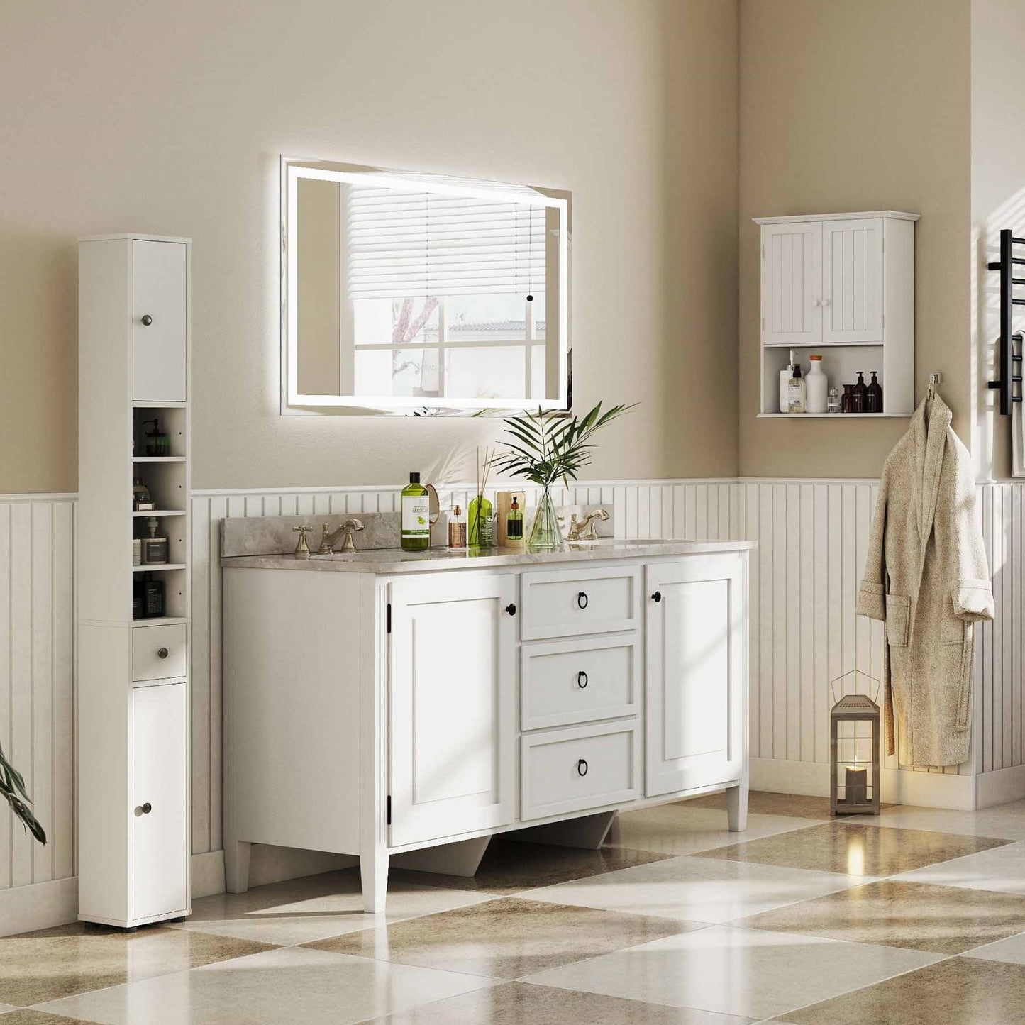 4-in-1 Laundry Storage Set, Cabinets and Rack Bundle Bath at Gallery Canada