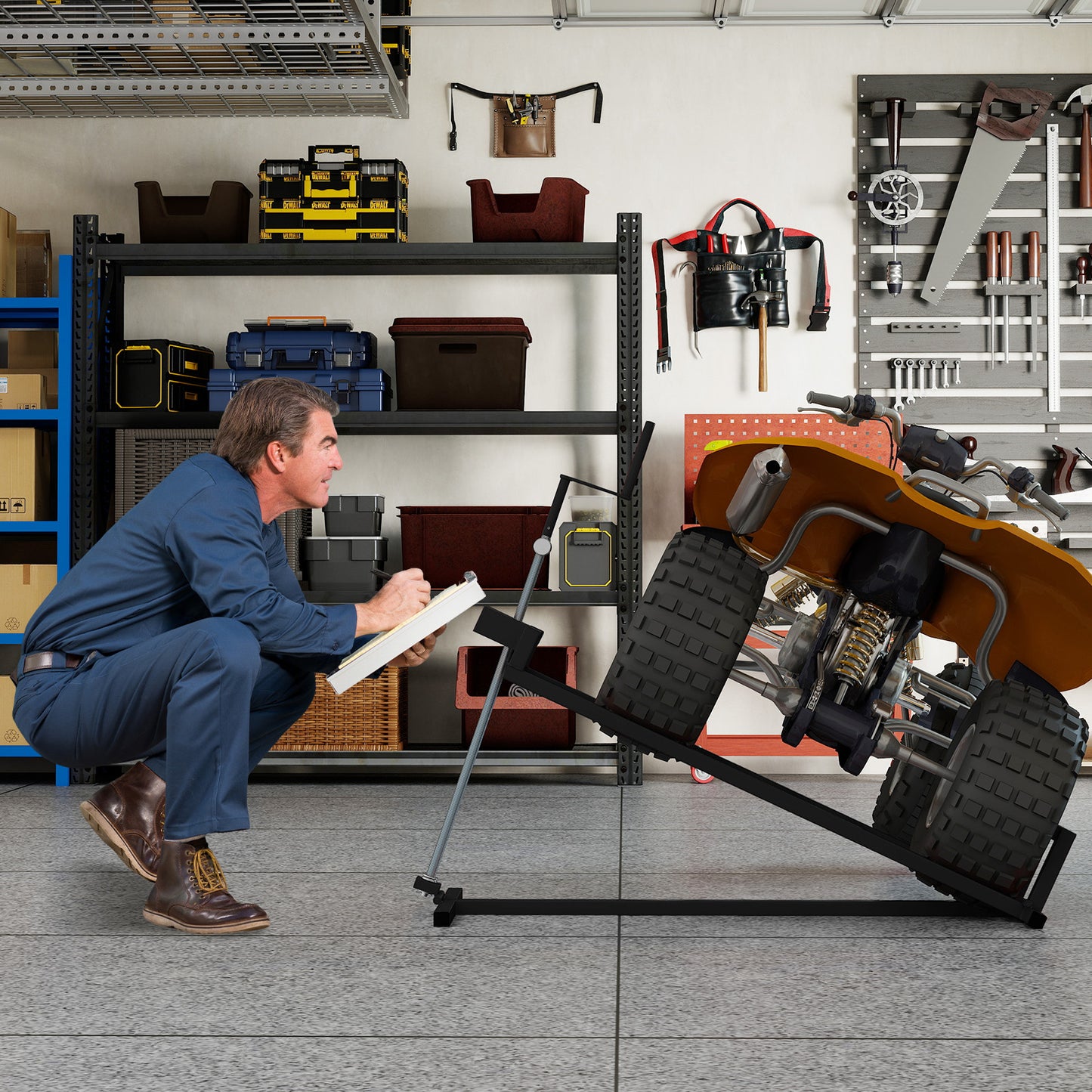 Lawn Mower Lift Jack Riding Mower Lift, Black Garden Tools at Gallery Canada