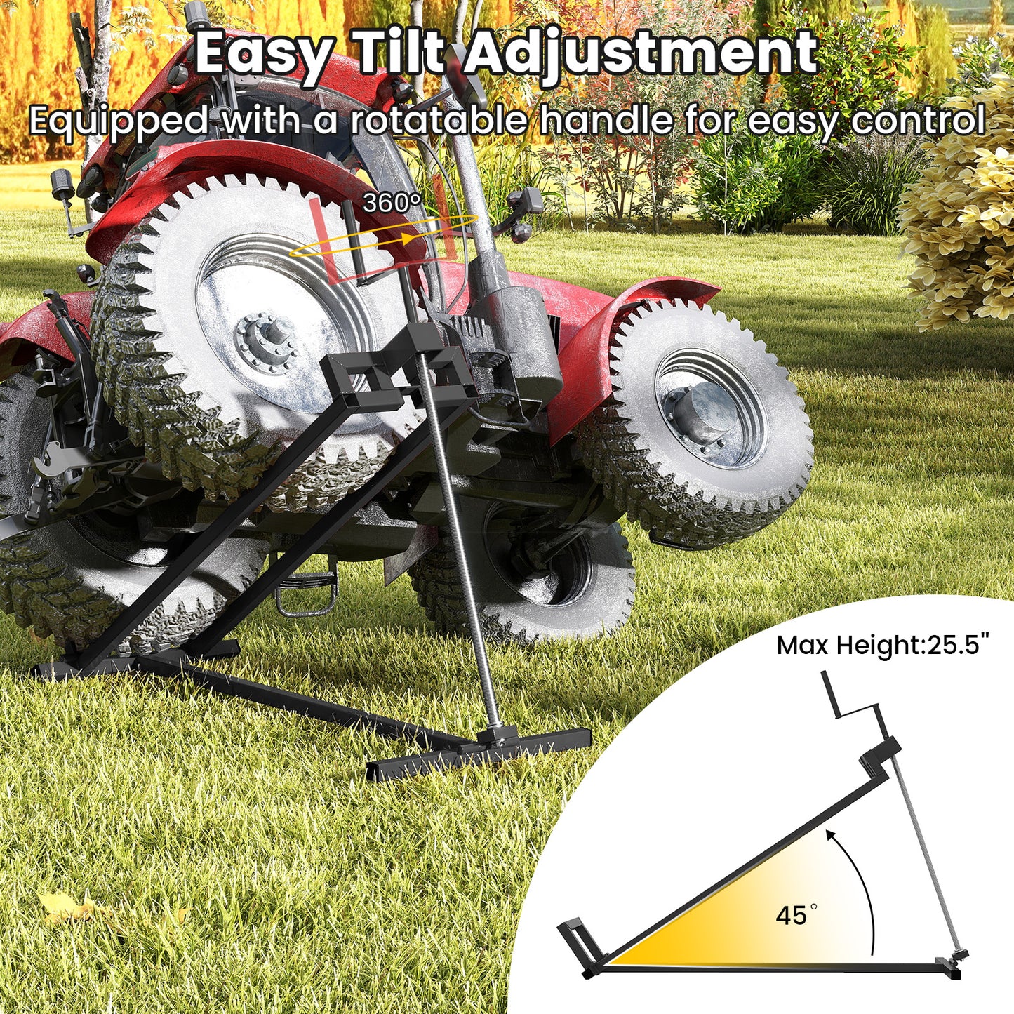 Lawn Mower Lift Jack Riding Mower Lift, Black Garden Tools at Gallery Canada