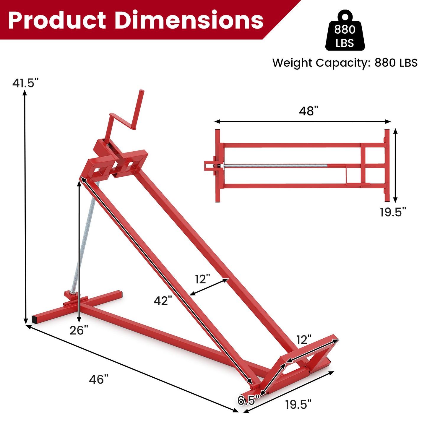 Lawn Mower Lift Jack Riding Mower Lift, Red Garden Tools at Gallery Canada