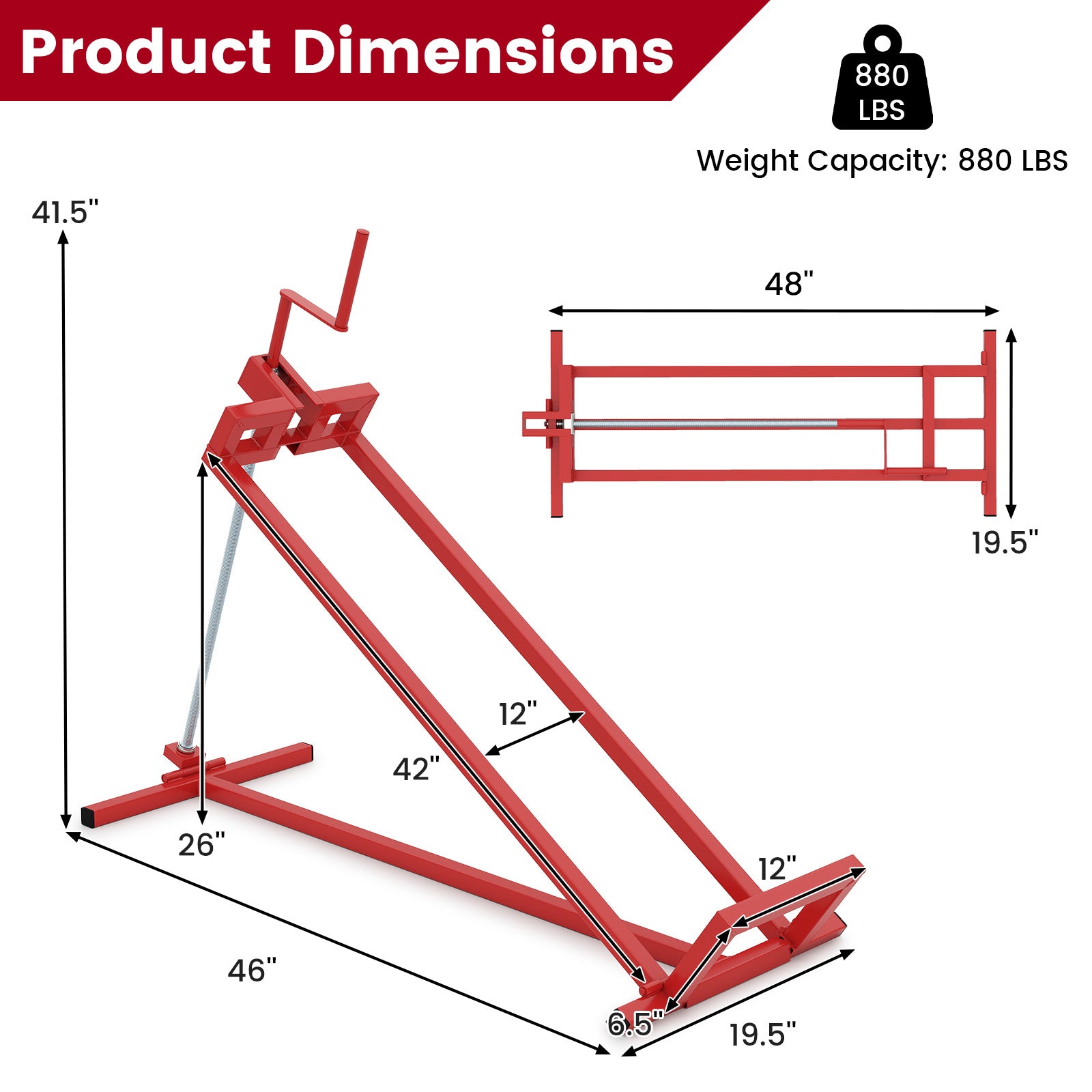 Lawn Mower Lift Jack Riding Mower Lift, Red Garden Tools at Gallery Canada