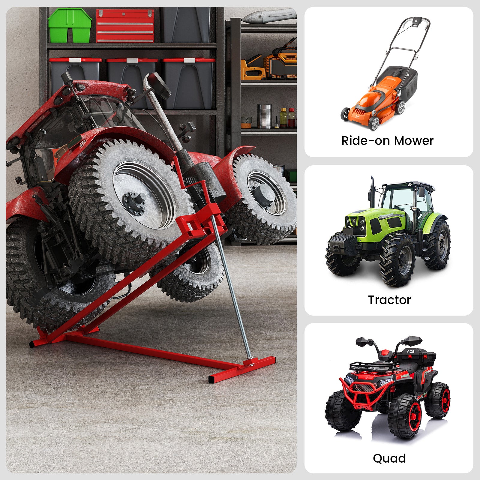 Lawn Mower Lift Jack Riding Mower Lift, Red Garden Tools at Gallery Canada