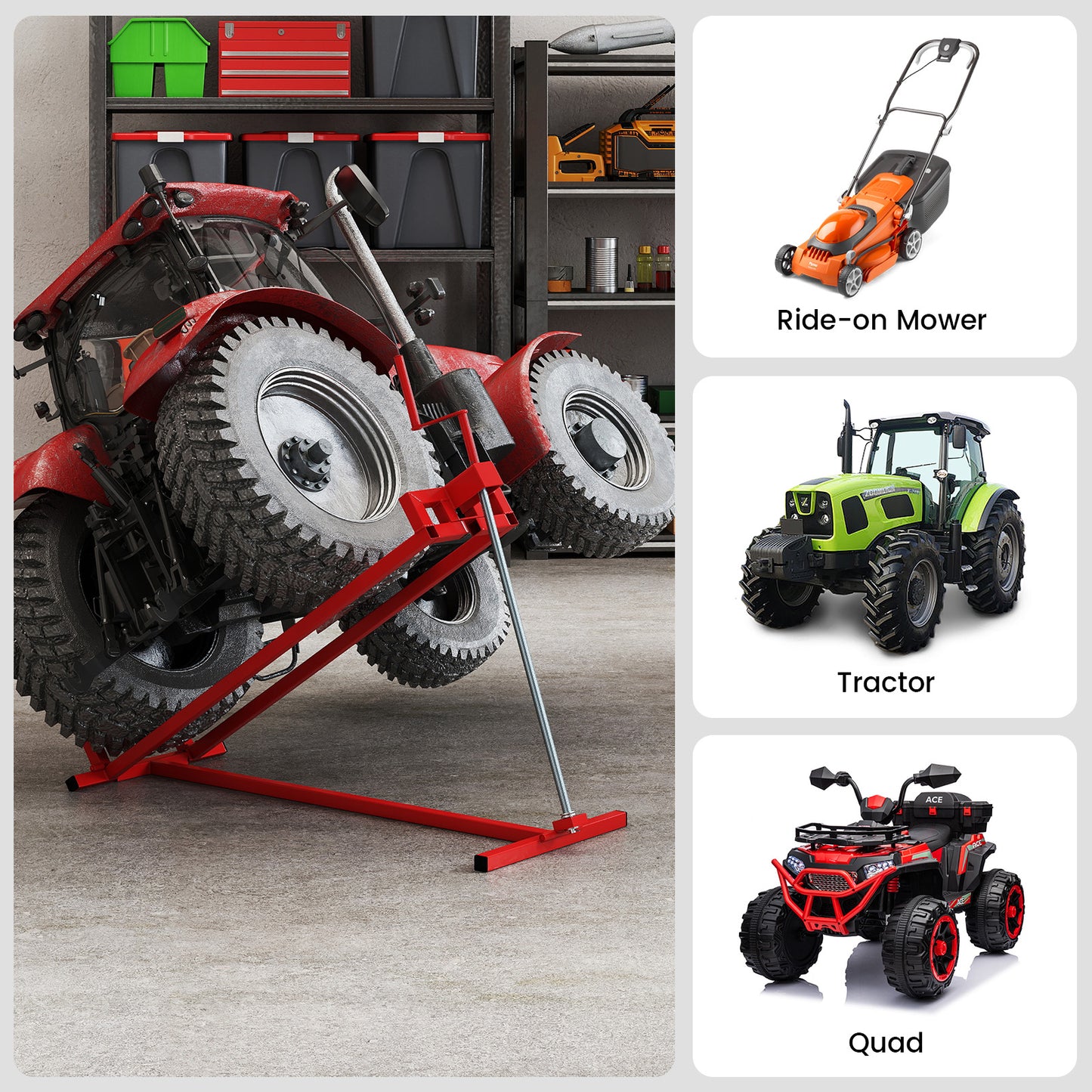 Lawn Mower Lift Jack Riding Mower Lift, Red Garden Tools at Gallery Canada