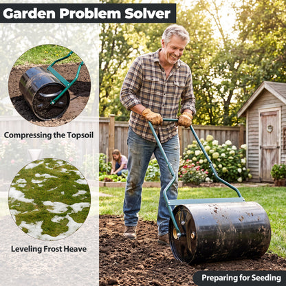 Lawn Roller 12 Gallon Water/Sand Filled Garden Drum Roller with U-shape Handle Lawn Care Tools at Gallery Canada