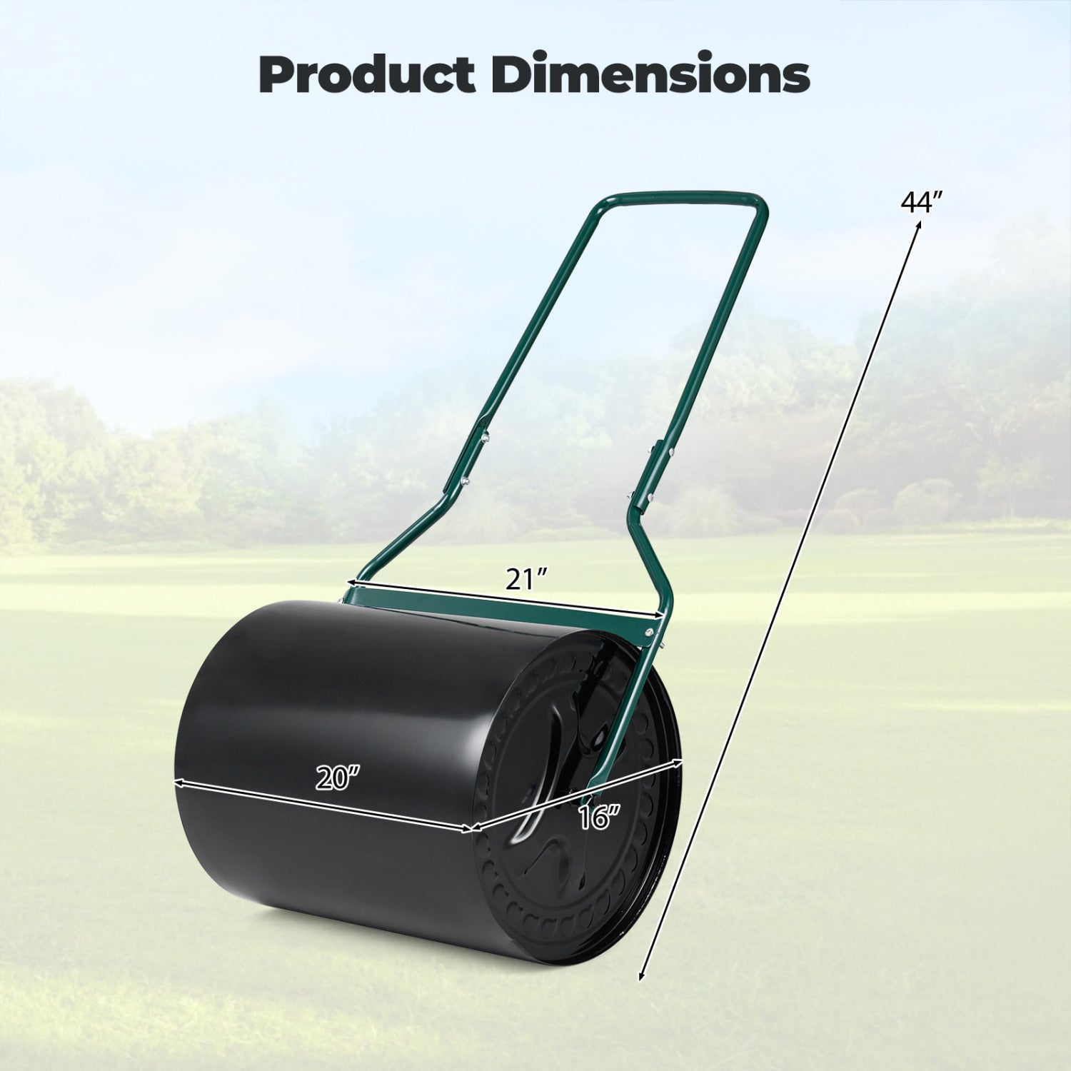 Lawn Roller 16 Gallon Water/Sand Filled Garden Drum Roller with Leak-proof Inlet Lawn Care Tools at Gallery Canada