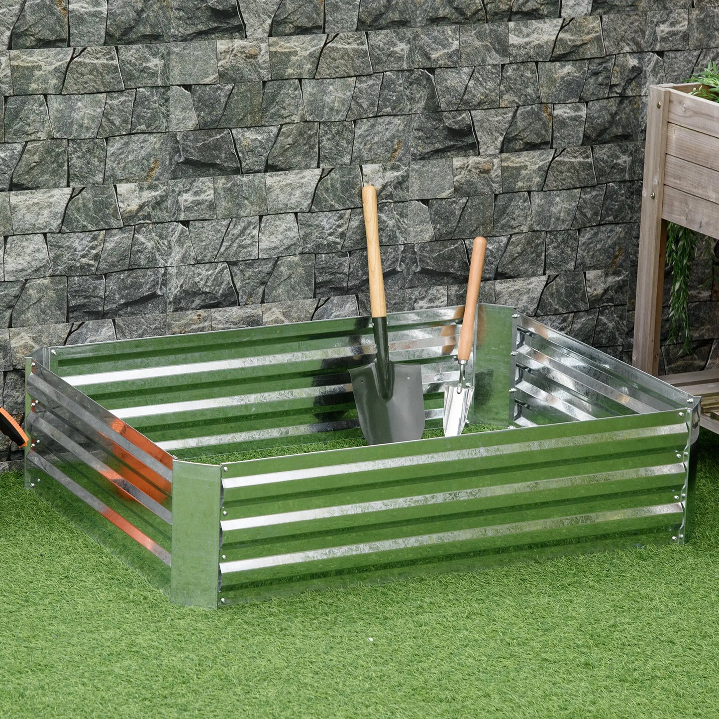 Galvanized Raised Garden Bed, 4' x 3' x 1', Outdoor Metal Planter Box Raised Garden Beds at Gallery Canada