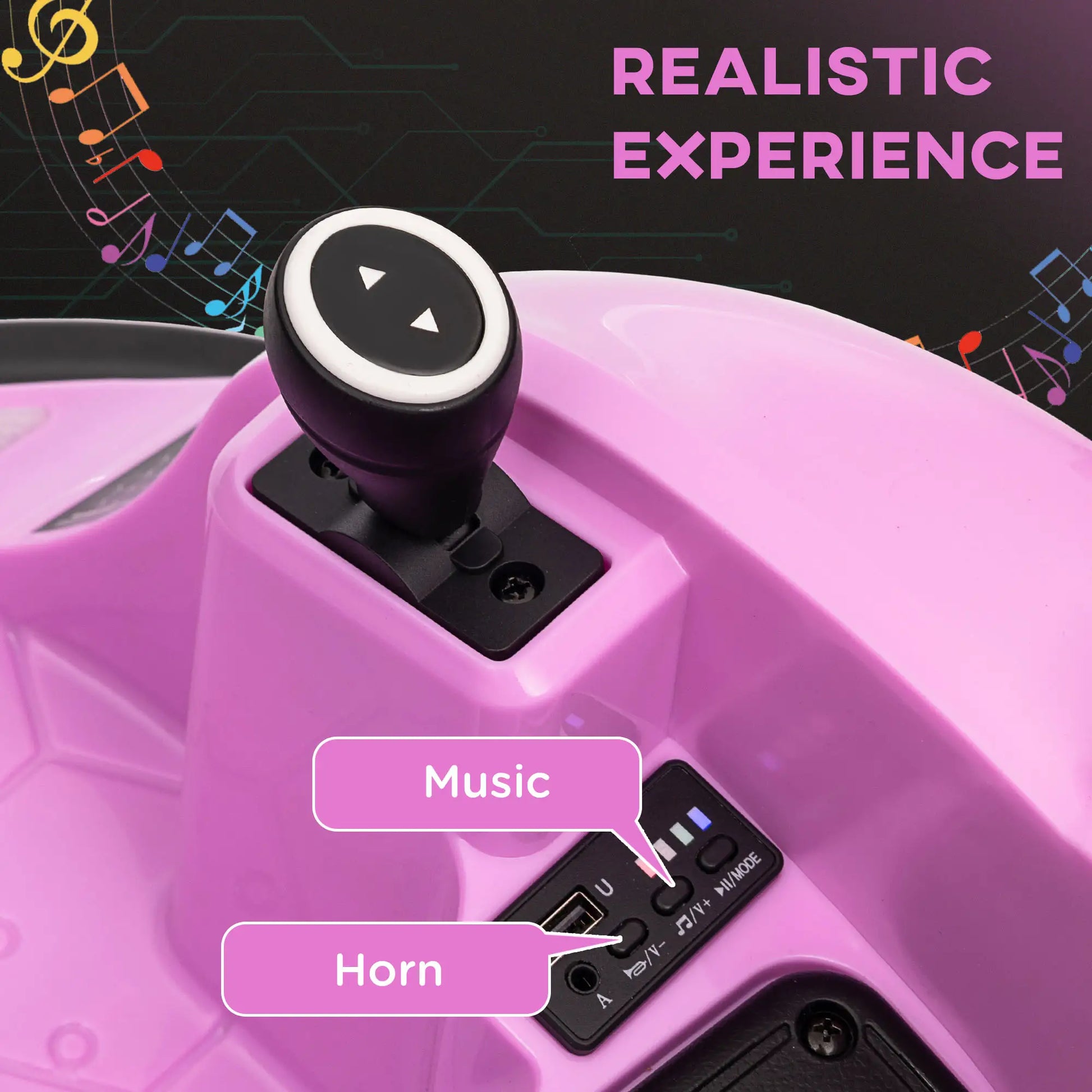 12V Bumper Car, 360 Remote Control, Lights Music Horn, 1.5-5 Years, Pink Electric Toy Cars at Gallery Canada