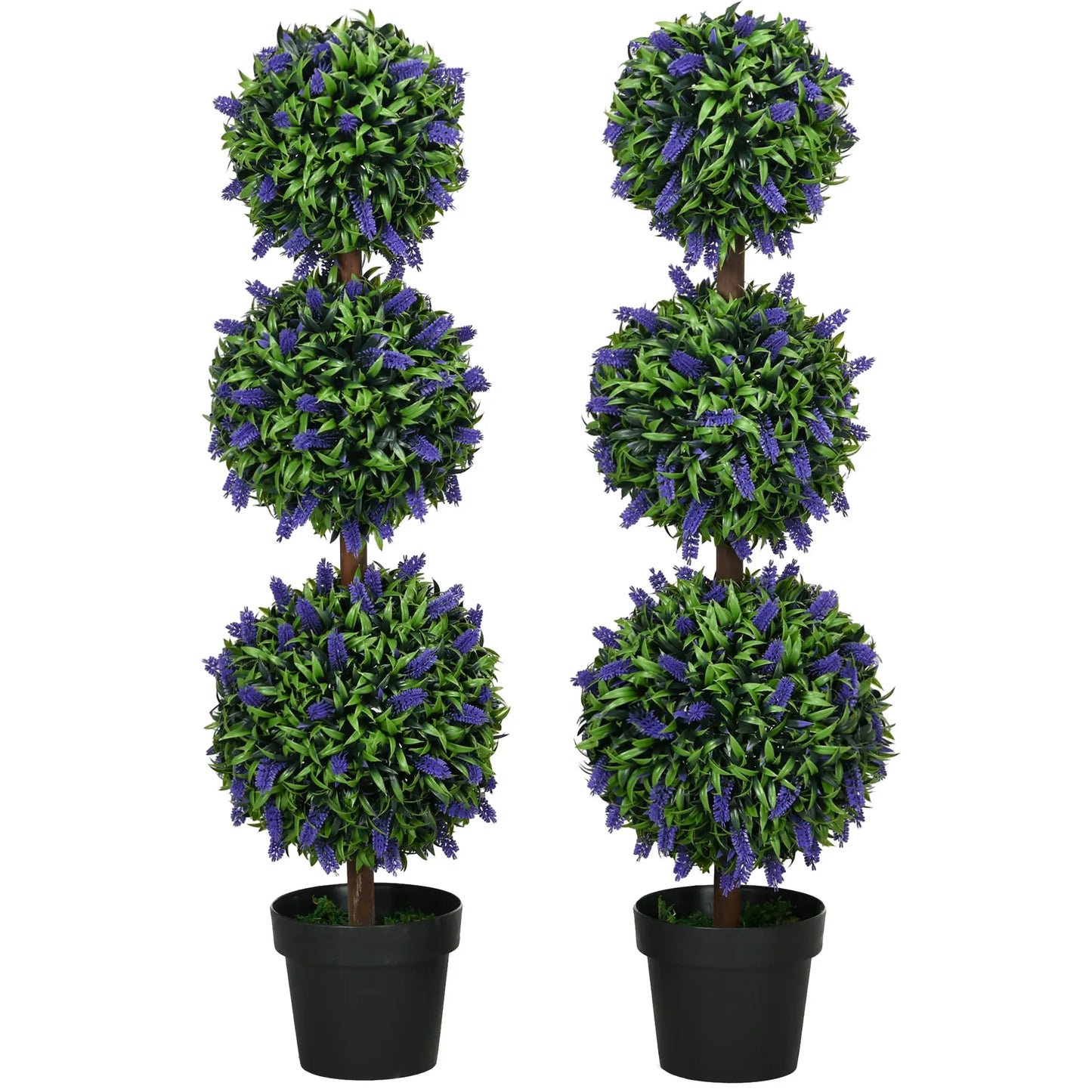 Artificial Lavender Plant Set, 3.5ft, Indoor Outdoor Decor Artificial Trees Green at Gallery Canada
