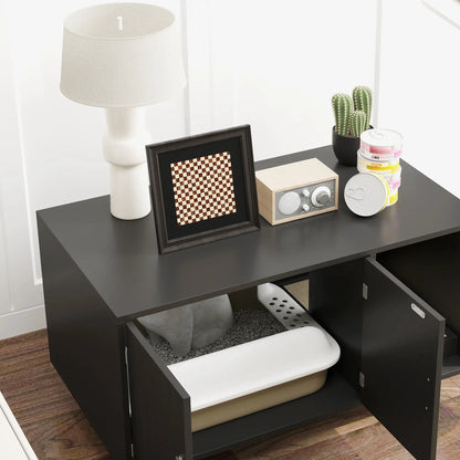 Cat Litter Box Enclosure, End Table with Scratcher, Black Cat Litter Box Enclosures at Gallery Canada