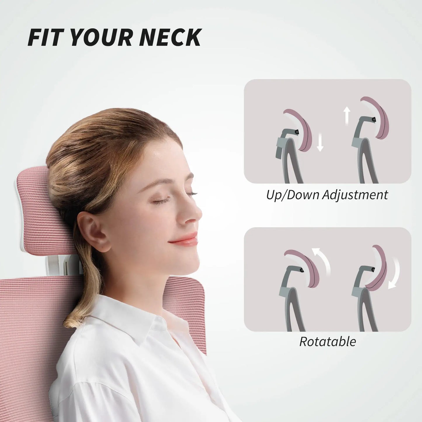 Ergonomic Office Chair, Swivel Desk Chair, Adjustable Lumbar Support, Headrest, Height, Flip-up Armrests, Pink Task Chairs at Gallery Canada