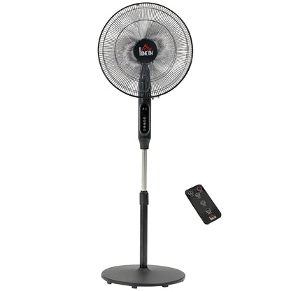Standing Floor Fan with Remote, Tall Pedestal Electric Fan, Black Stand Fans at Gallery Canada