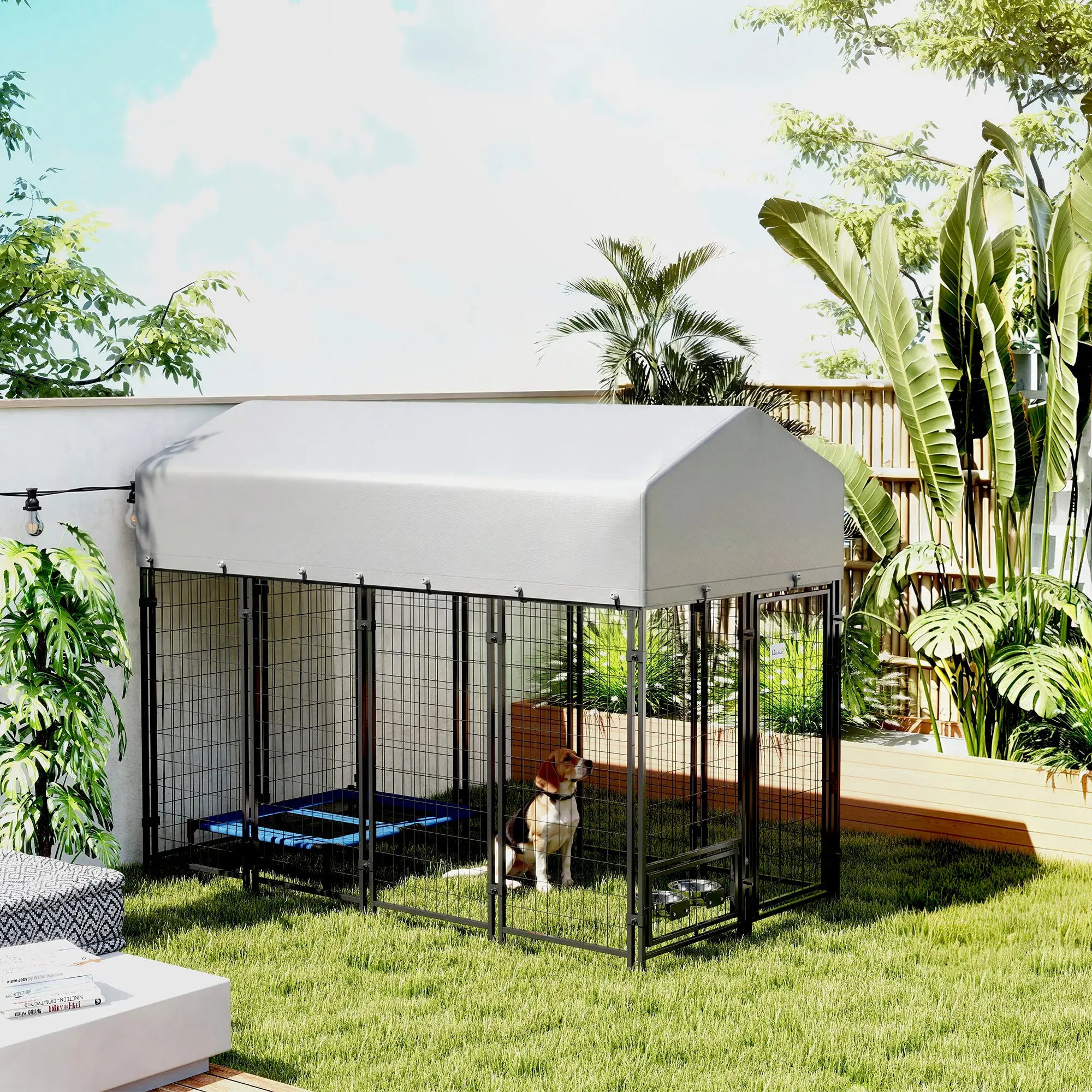 8' x 4' x 6' Outdoor Dog Kennel, Waterproof UV Resistant Cover Dog Kennels at Gallery Canada