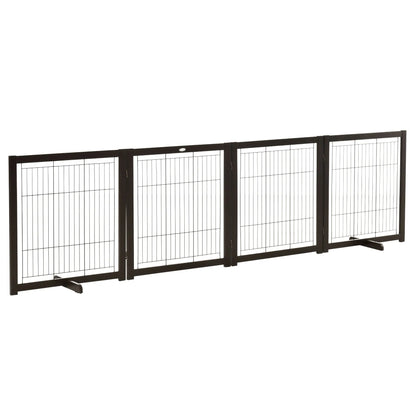 Wooden Dog Gate, 4 Panel, Foldable Pet Fence, For Small & Medium Dogs Houses, Kennels & Pens at Gallery Canada