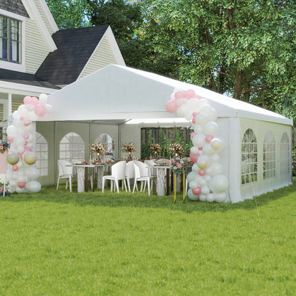 20' x 20' Heavy-Duty Wedding Tent, Outdoor Party Canopy With Sidewall, White Canopy Tents at Gallery Canada