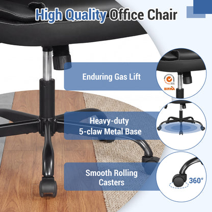 Ergonomic Leather Office Chair, Flip-Up Armrests, Rocking Function, Black Ergonomic Chairs at Gallery Canada