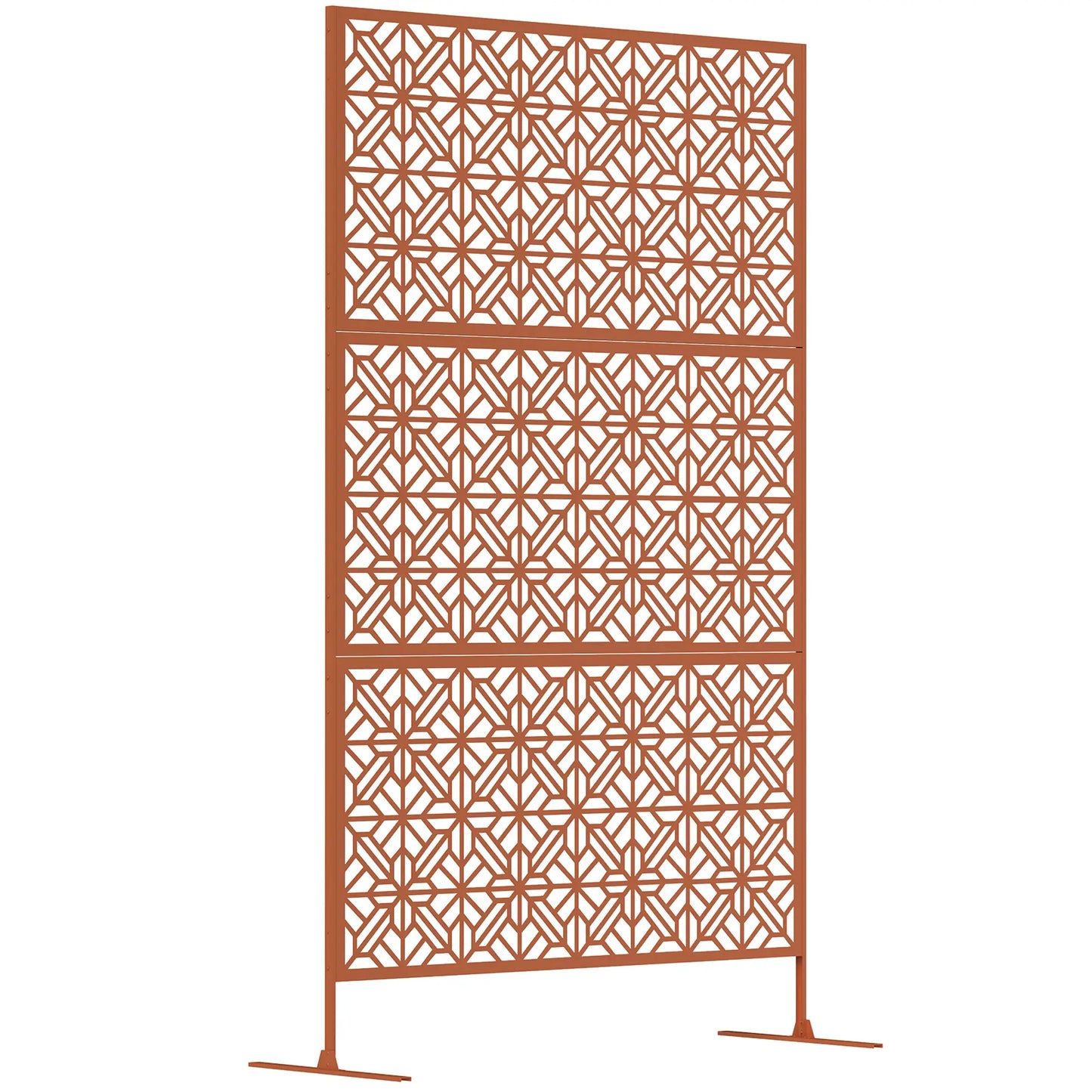 Outdoor Privacy Panel, Freestanding Metal Divider, Garden, Backyard, Deck, Brown Side Awnings at Gallery Canada