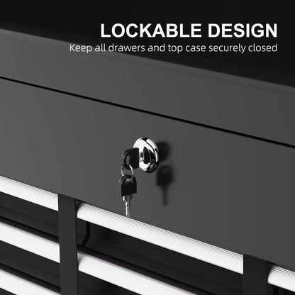 6 Drawer 24" Portable Tool Box, Ball Bearing Slides, Metal Tool Chest Tool Organizers at Gallery Canada