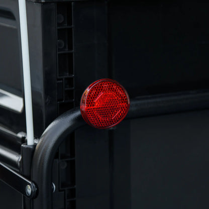 Steel Bike Trailer, Foldable Storage Box, Safe Reflectors, Max Load 88LBS, Black Bike Cargo Trailers at Gallery Canada