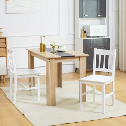 Dining Chairs Set of 2, Kitchen Chair, Pine Wood, White Bar Stools at Gallery Canada